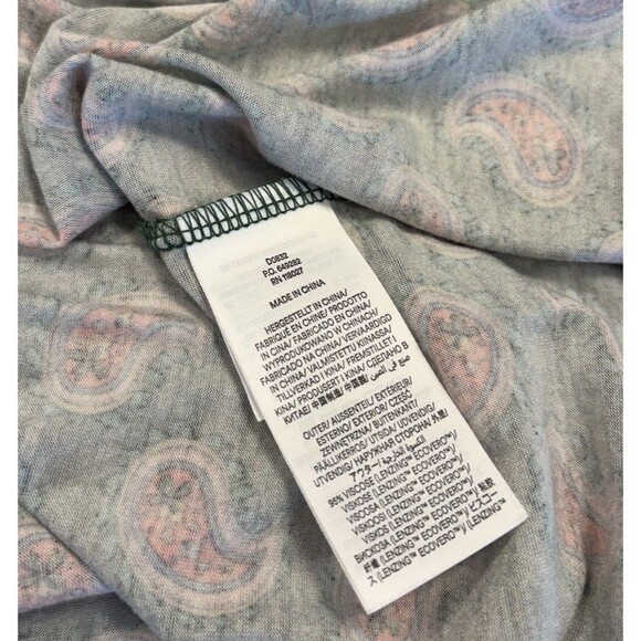 Boden Paisley Jersey Maxi Dress Size 12 Green Long Sleeve - Picture 8 of 8